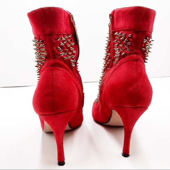 {ZARA} Suede Studded Ankle Boots - Picture 13 of 16